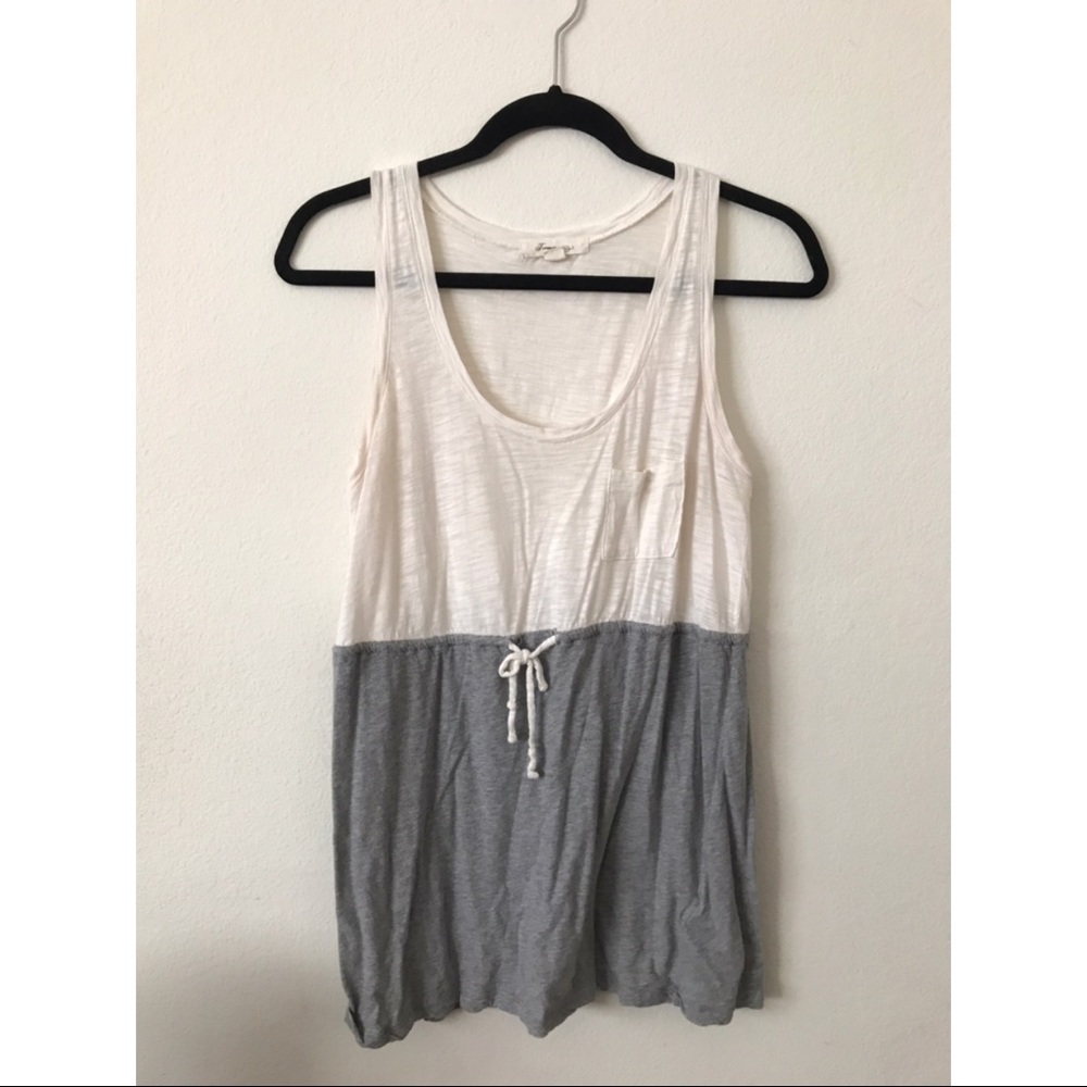 White and Grey Mini Dress